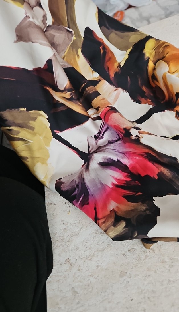 Kadın Çok Renkli lévi dor ipek eşarp - Görsel 3