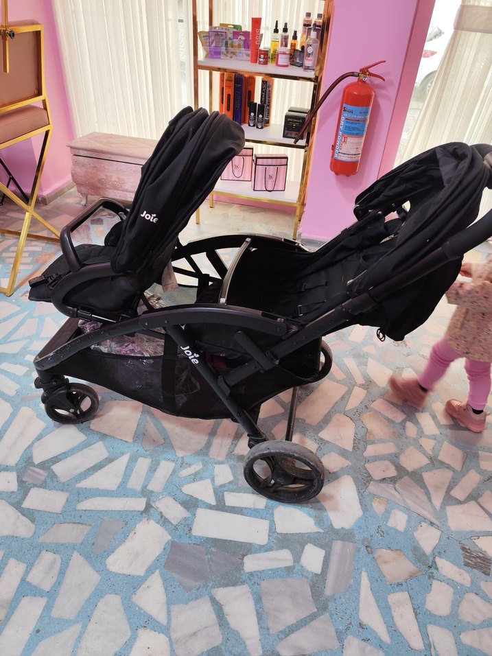 Joie İkiz Bebek Arabası Siyah - Görsel 2