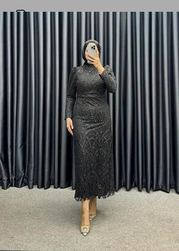 Uzun lacivert Yılan Desenli Gotik Elbise