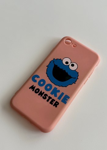 Iphone 7 Pembe Cookie Monster Telefon Kılıfı