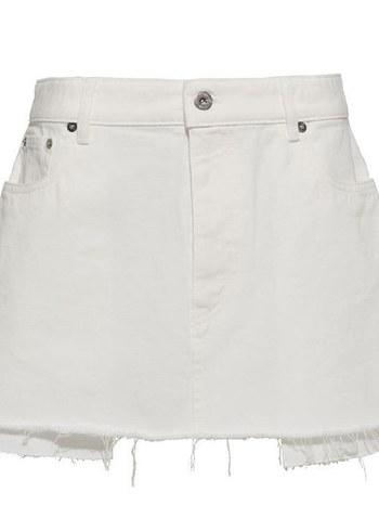 Beyaz Denim Mini Etek