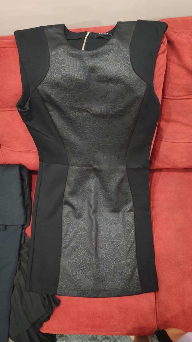 Siyah Straplez Midi Gotik Elbise - Görsel 2