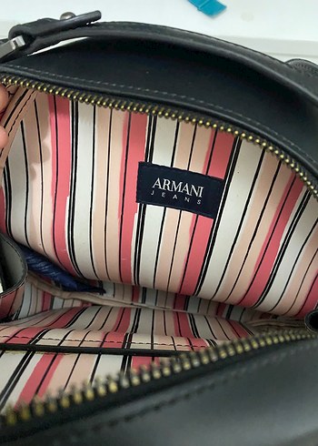 Armani Jeans Armani Jeans Kadın Siyah Deri Sırt Çantası