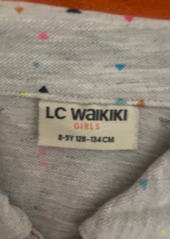 Gri Desenli Kısa Kollu Kız Polo Tişört - Görsel 2