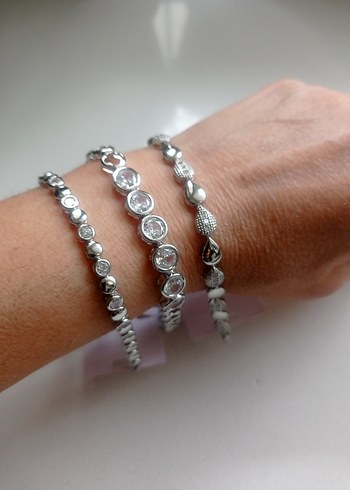 gümüş renk bileklik - Görsel 4
