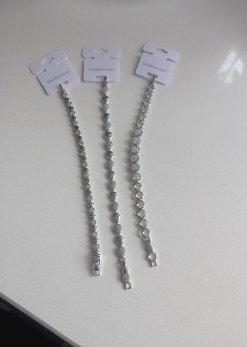 gümüş renk bileklik - Görsel 5