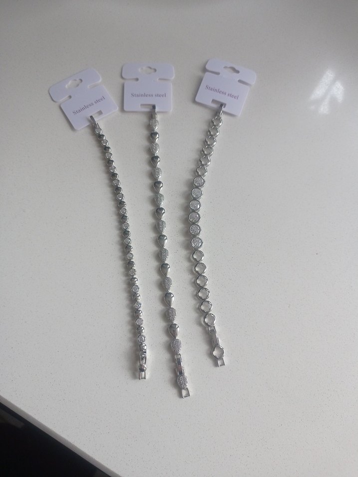 gümüş renk bileklik - Görsel 5