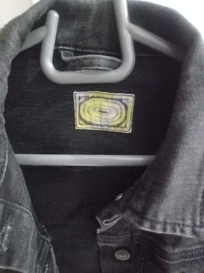 Kadın Siyah Denim Ceket, Düğmeli, İnce Kesim - Görsel 3