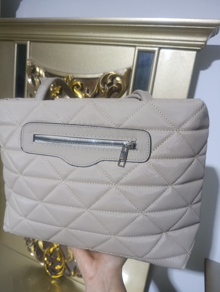 kapitone Kadın Çanta Fermuarlı - Görsel 3