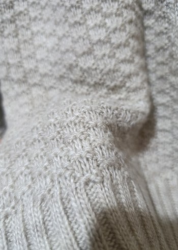 Gri Örgü Kadın Bohem Kazak - Görsel 3