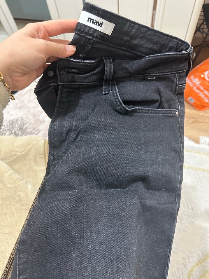 Mavi Gri  erkek Denim Midi Boy Jean şort - Görsel 3