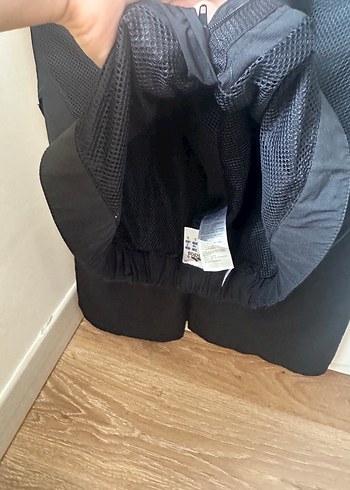 Kadın Siyah Spor Kumaş Pantolon Velcro Detaylı - Görsel 5