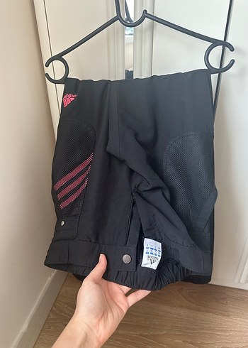 Kadın Siyah Spor Kumaş Pantolon Velcro Detaylı - Görsel 6