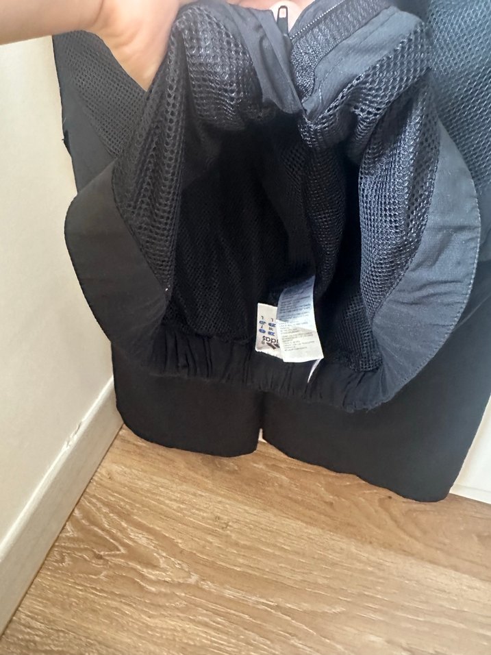 Kadın Siyah Spor Kumaş Pantolon Velcro Detaylı - Görsel 5