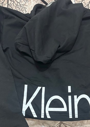 Siyah Kadın Crop Sweatshirt Calvin - Görsel 3