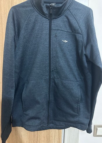 Gri Erkek  Fermuarlı Sweatshirt - Görsel 2