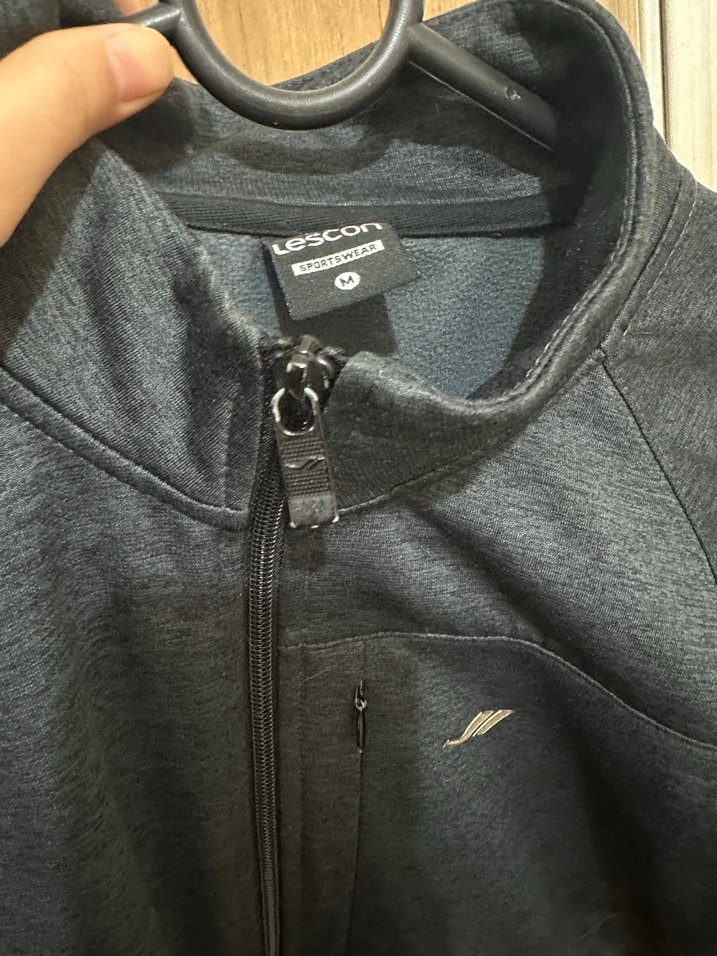 Gri Erkek  Fermuarlı Sweatshirt - Görsel 3