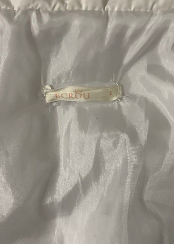 Beyaz Kadın Şişme Mont Yüksek Yaka - Görsel 4