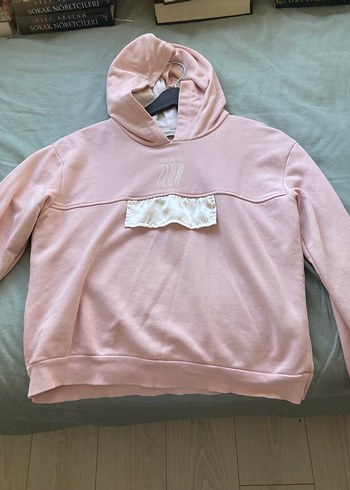 Pembe Kapüşonlu Kadın Sweatshirt