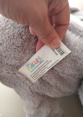  Beden Renk Gri Peluş Fil Oyuncak