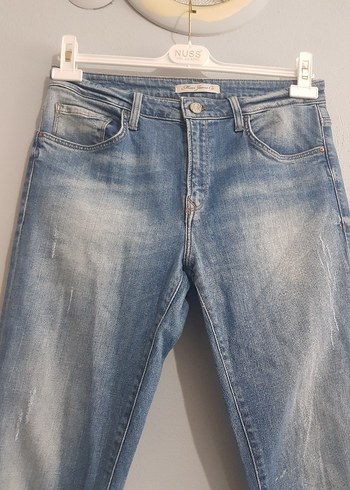 29 Beden Kadın Mavi Midi Denim Pantolon