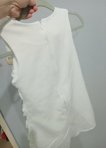 Kolsuz Beyaz Nakışlı Kız Elbisesi - Görsel 3