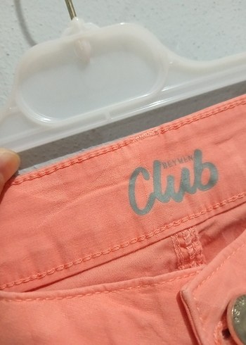 Düğmeli Pembe Batik Desenli Kadın Denim Pantolon - Görsel 6