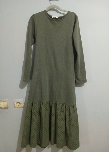 Uzun Kollu, Fırfırlı Salaş Elbise - Görsel 2