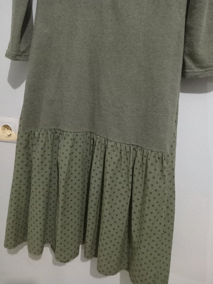 Uzun Kollu, Fırfırlı Salaş Elbise - Görsel 3