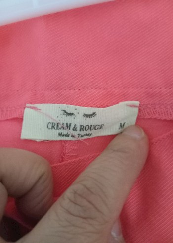 Düğmeli Pembe Rahat Kesim Kadın Pantolon - Görsel 5