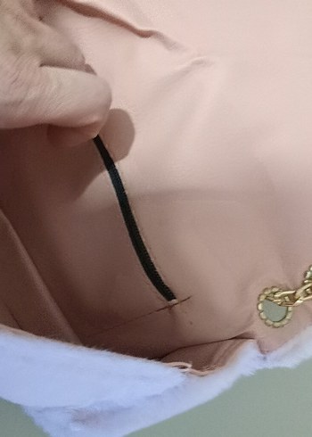 Pembe Kürklü Kadın Çanta - Görsel 4