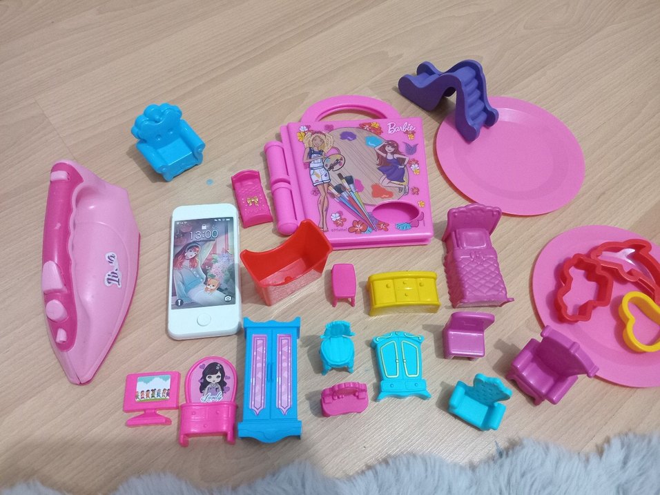 Renkli Barbie Mini Oyun Seti - Görsel 5