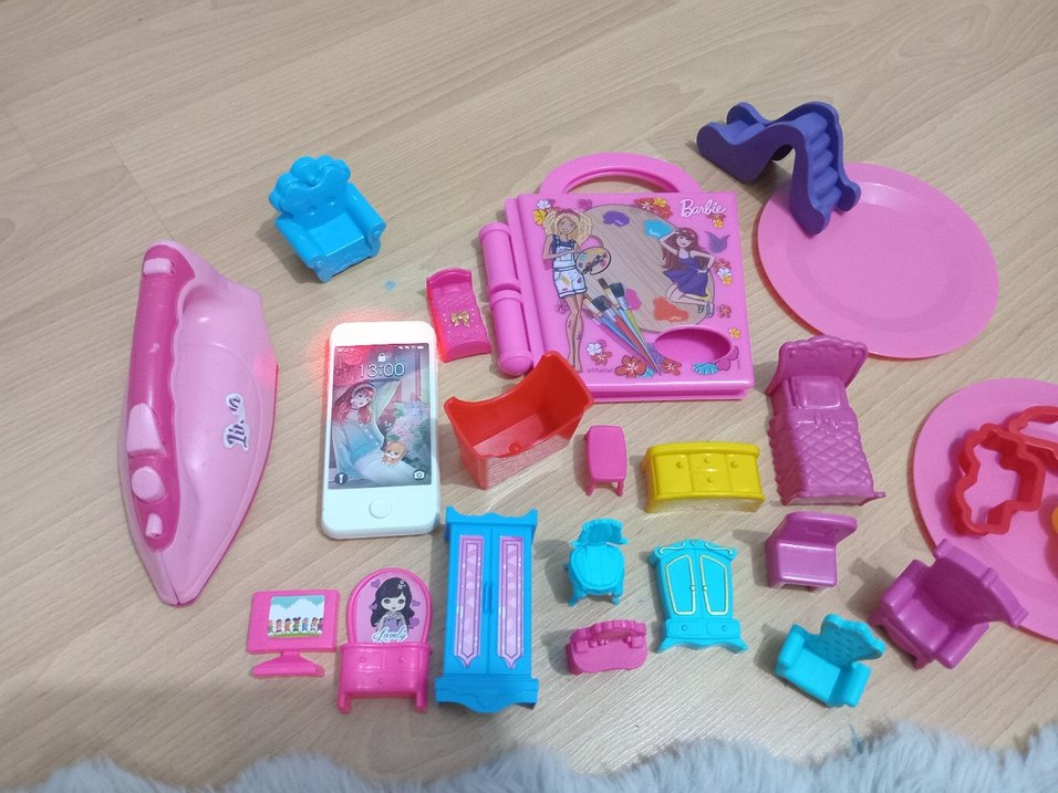 Renkli Barbie Mini Oyun Seti - Görsel 3