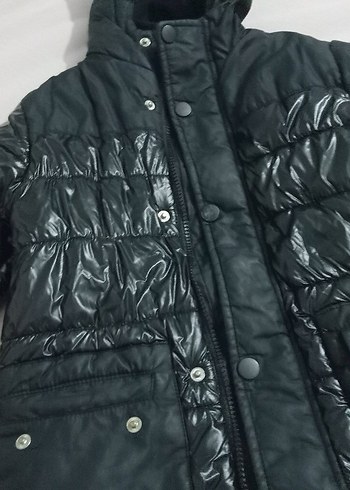 Düğmeli Siyah Erkek Çocuk Mont - Görsel 2