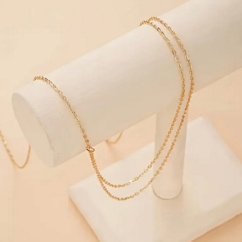 Parlak Altın Zincir Detaylı Vücut Zinciri - Görsel 2