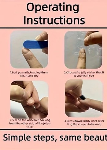 Pastel Pembe 3D Tırnak Süslemeleri - Görsel 6