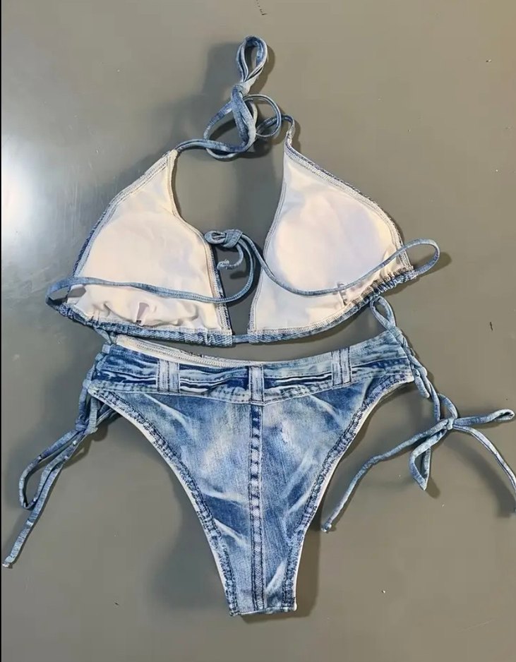 Faux Kot Baskılı Bikini Takım - Görsel 2