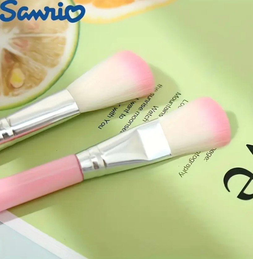 Hello Kitty Temalı Pembe Makyaj Fırça Seti - Görsel 5