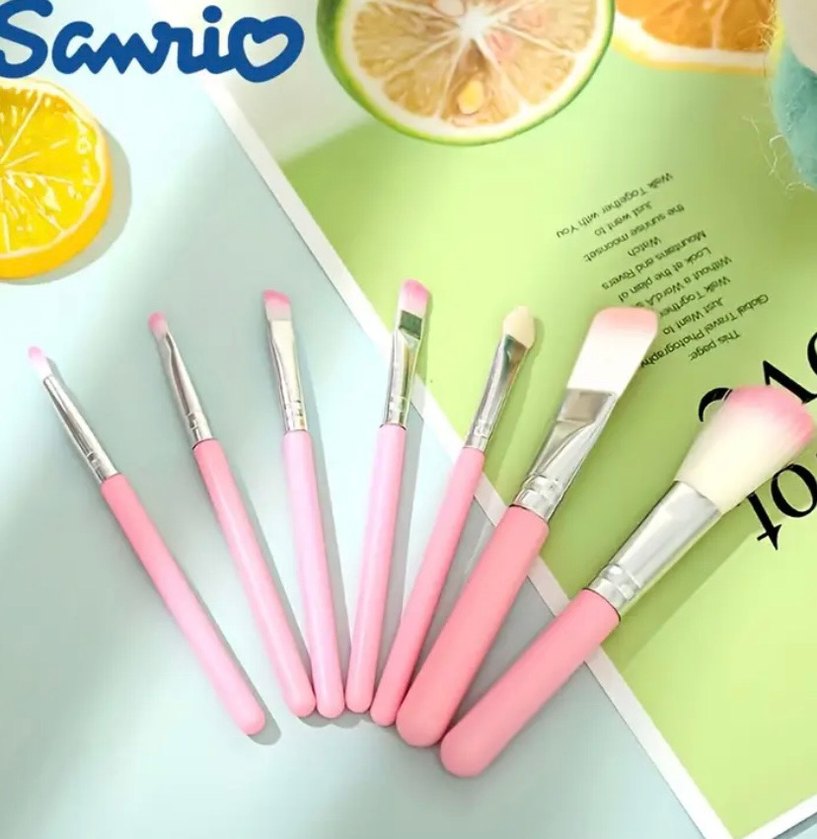 Hello Kitty Temalı Pembe Makyaj Fırça Seti - Görsel 4