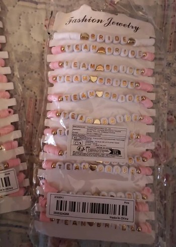 Beden TEAM BRIDE Yazılı 12 Parça Çok Katmanlı Elastik Seramik Bileklik
