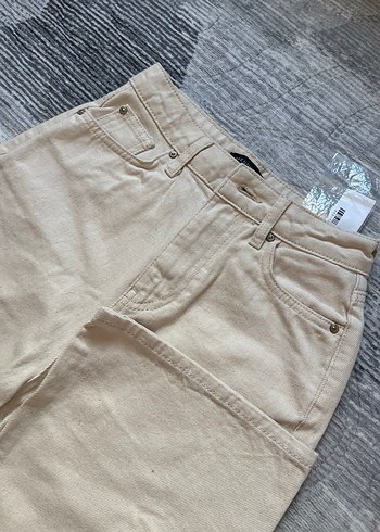 Bej Regular Fit Midi Kot Pantolon