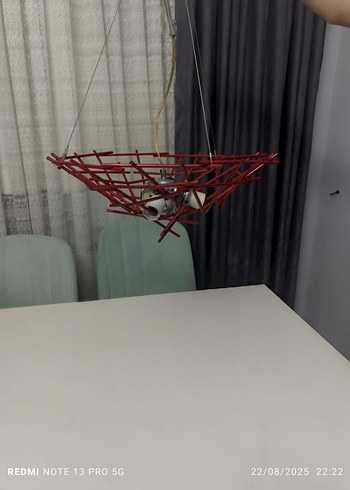 Ikea tasarım kırmızı avize