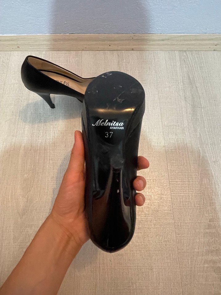 Siyah Platform Topuklu Kadın Ayakkabı Perla - Görsel 5