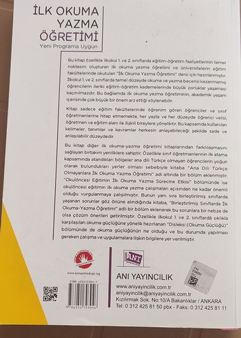 İlk Okuma Yazma Öğretimi Kitabı