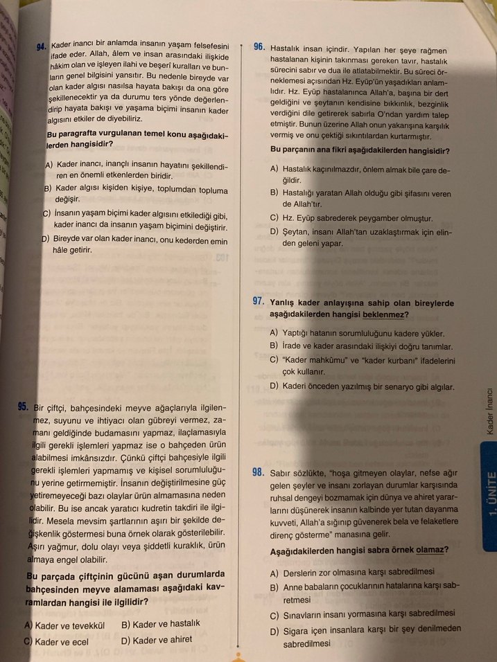 Din Kültürü ve Ahlak Bilgisi LGS Soru Avcısı çanta yayıncılık - Görsel 3