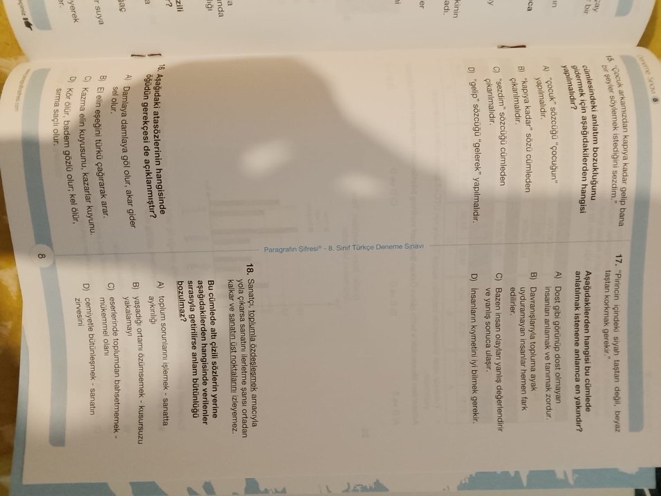 8. Sınıf Yeni Nesil Soru Bankası Seti - Görsel 5