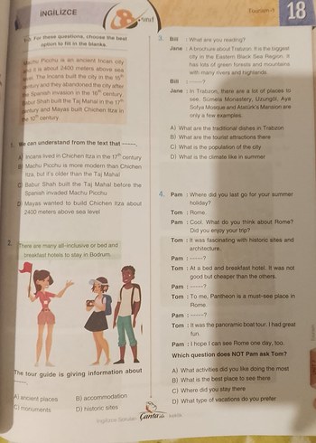 8. Sınıf İngilizce Kazanım Soru Bankası Çanta Yayınları - Görsel 5