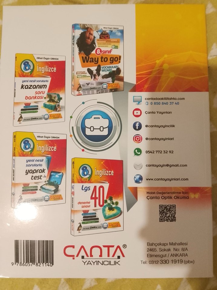 8. Sınıf İngilizce Kazanım Soru Bankası Çanta Yayınları - Görsel 2