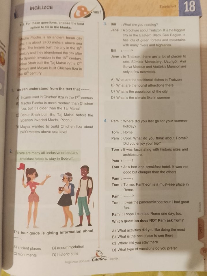 8. Sınıf İngilizce Kazanım Soru Bankası Çanta Yayınları - Görsel 5