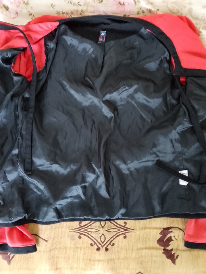 Pembe Kadın Ofis Ceket Siyah Detaylı - Görsel 4